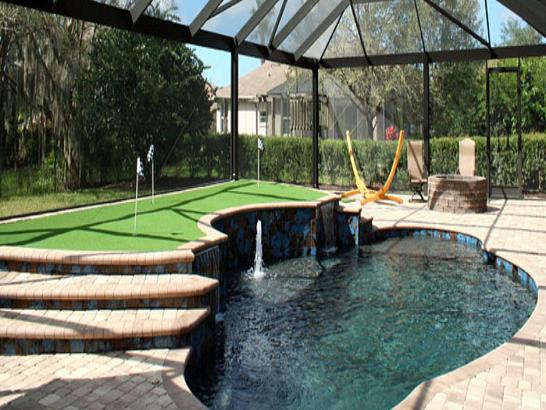 Artificial Grass Photos: Grass Installation Bison, Oklahoma Indoor Putting Greens, Swimming Pools