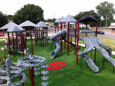 Artificial Grass Photos: Green Lawn Cordell, Oklahoma Athletic Playground, Parks